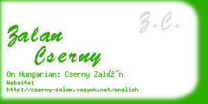 zalan cserny business card